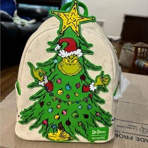 Dr. Seuss Grinch Christmas Tree Kids Backpack in Green, Yellow, Red